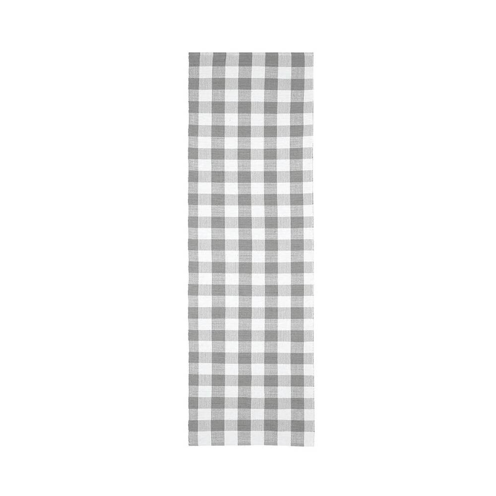 NEW ELRENE HOME FASHIONS madelina check runner in grey